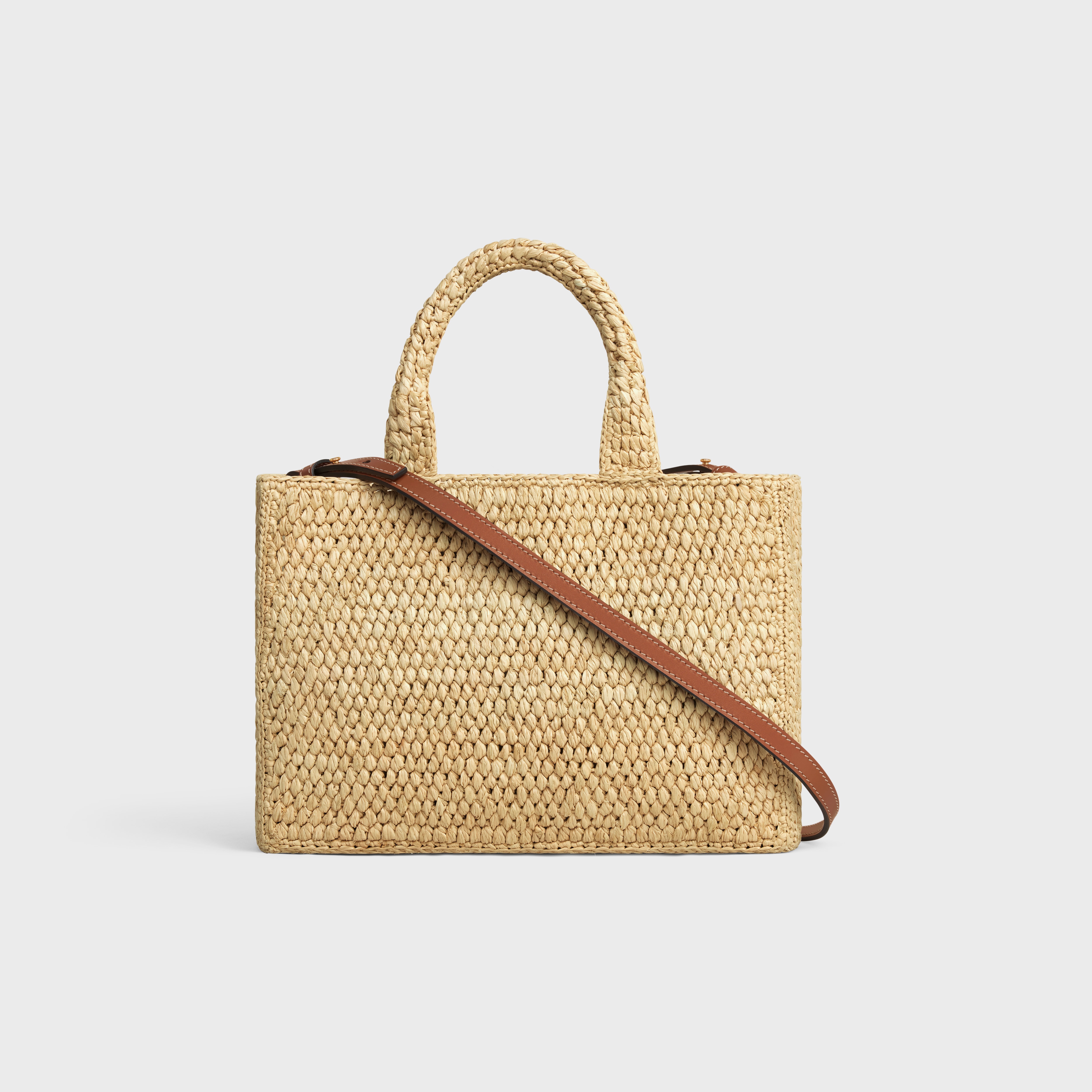 SMALL CABAS THAIS in Raffia and calfskin - 3