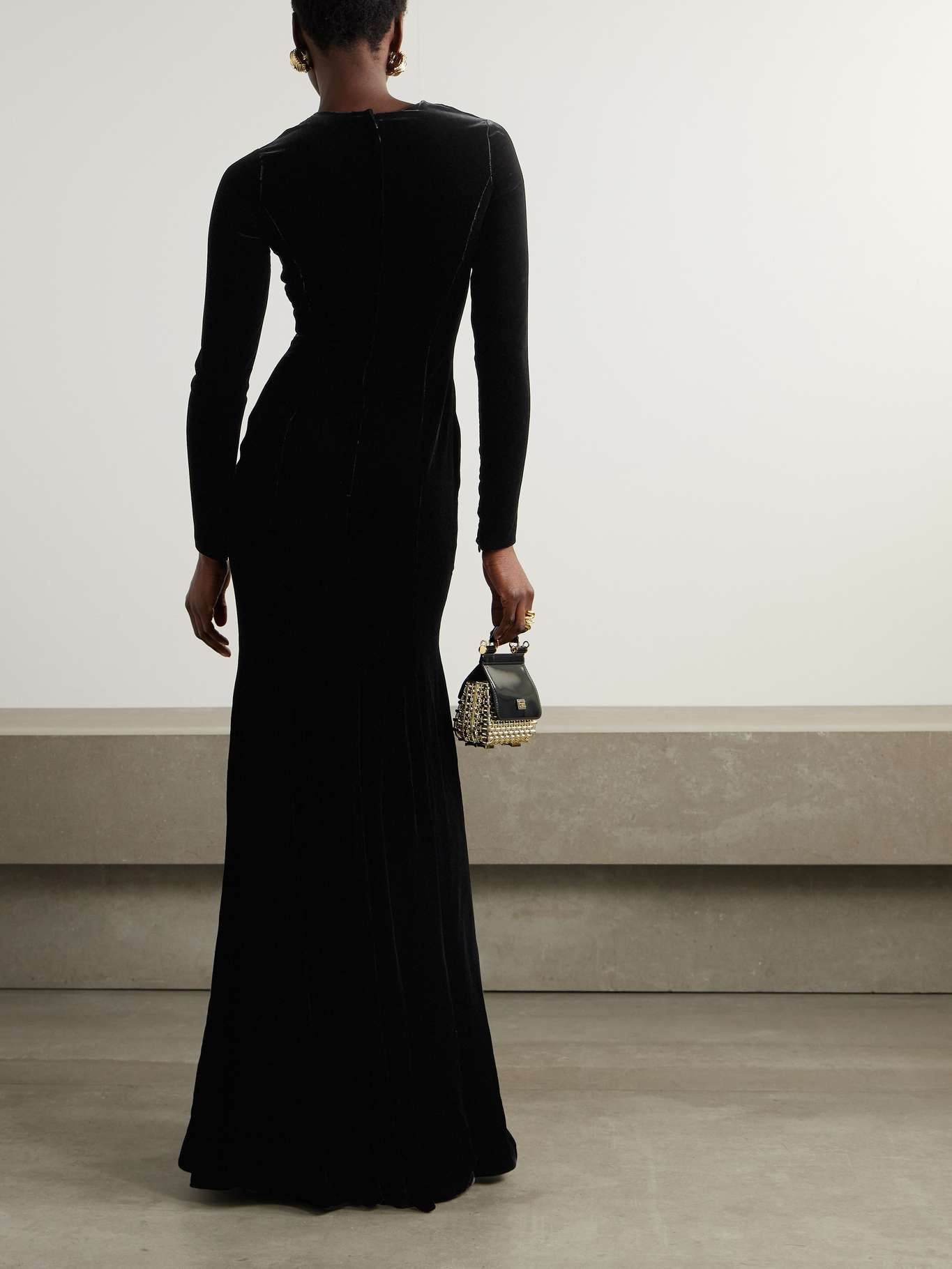 Velvet gown Black - 3
