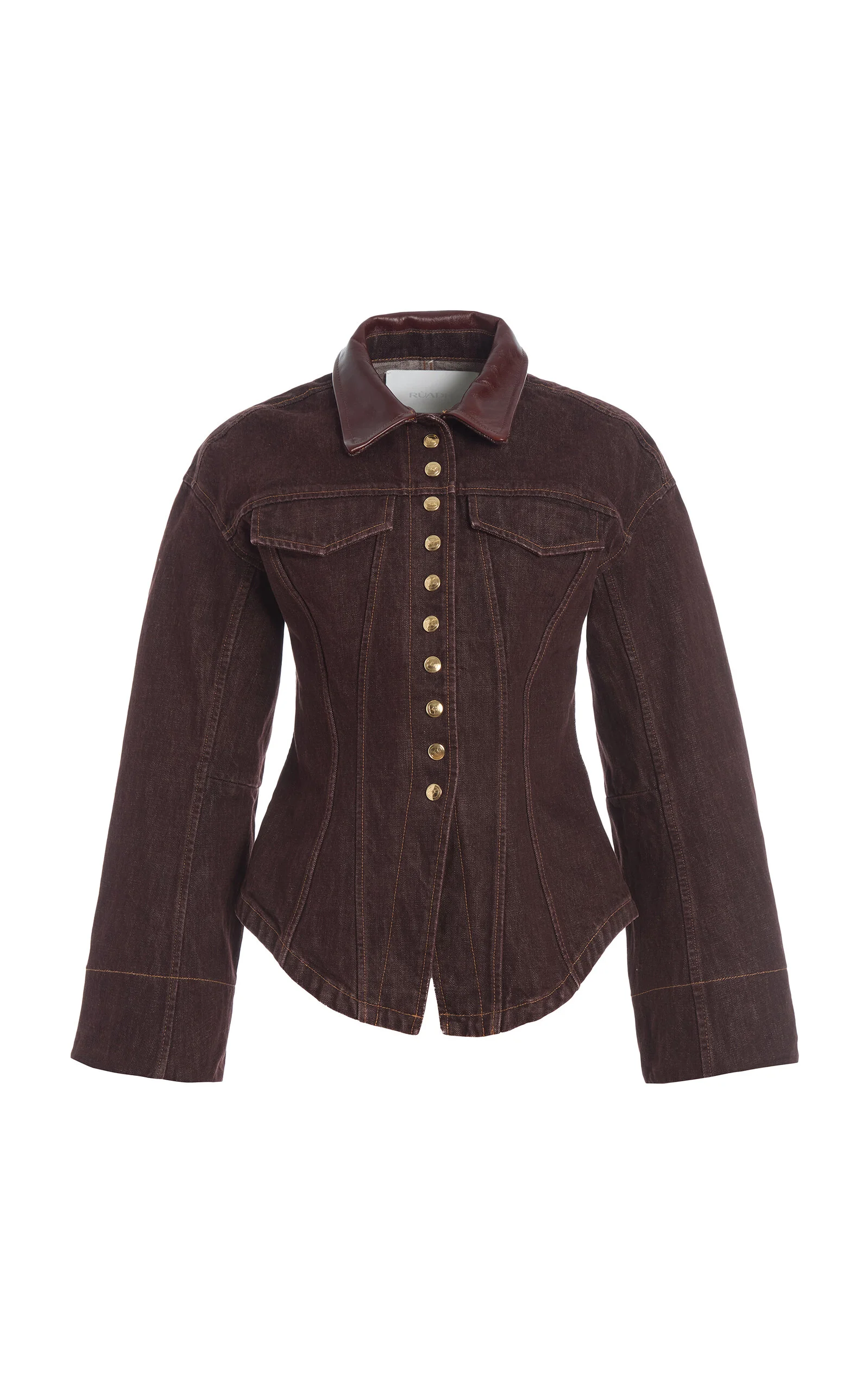The Lennox Denim Jacket burgundy - 1