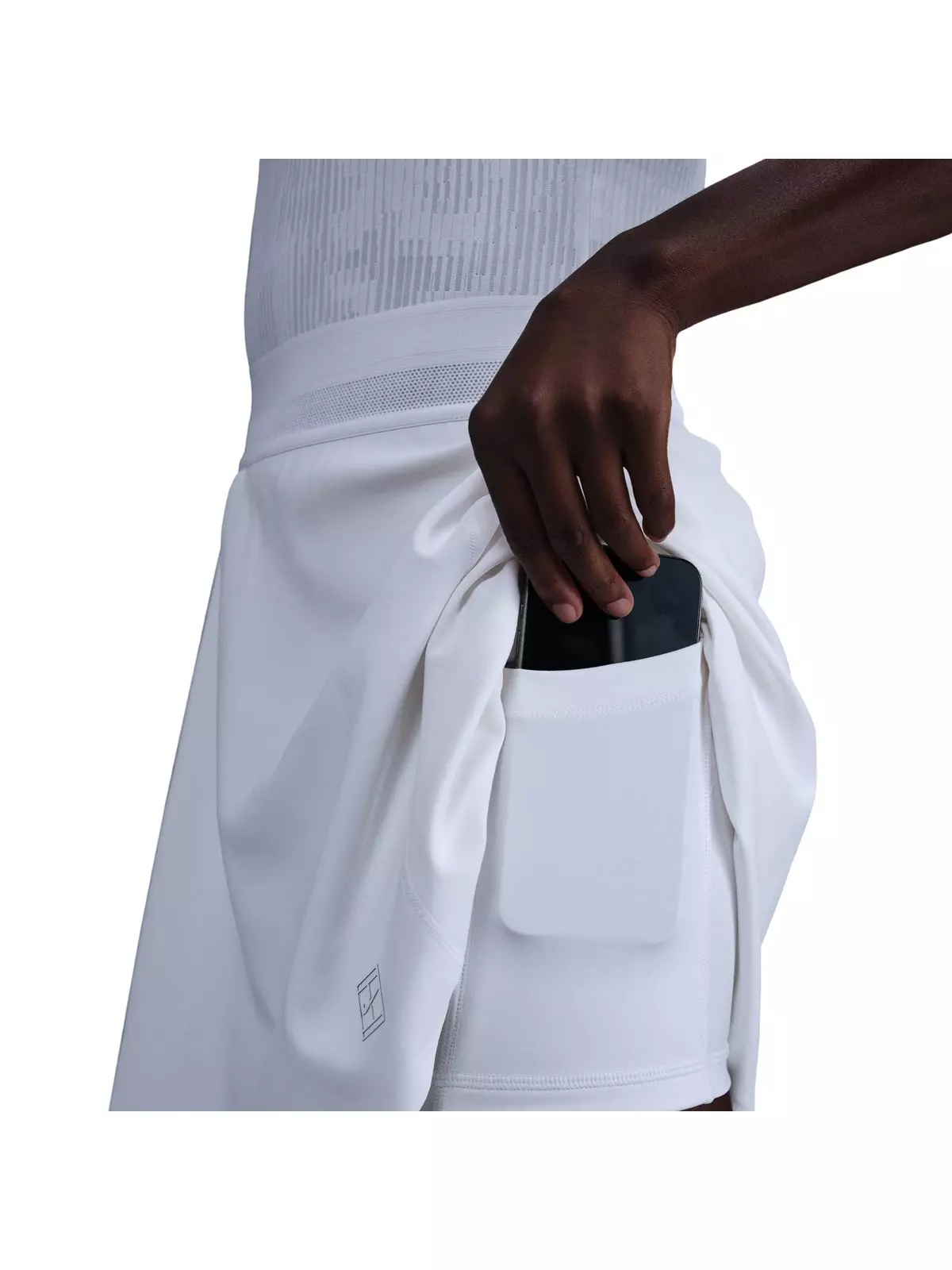 Women's Court Dri-Fit Advantage Ace Skirt-White - 7