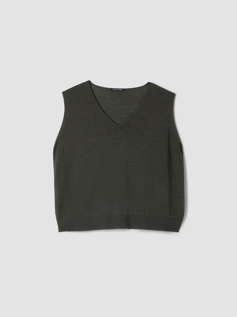 Superfine Merino Vest in Regenerative Wool 1