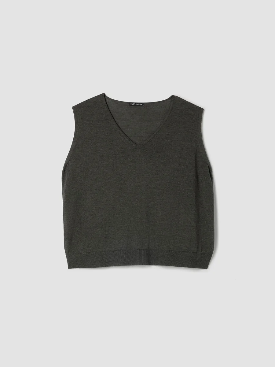 Superfine Merino Vest in Regenerative Wool - 1