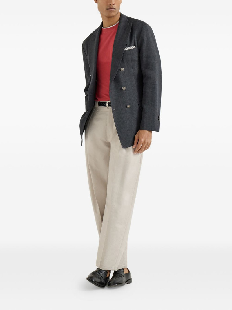 Brunello Cucinelli crew-neck layered T-shirt outlook