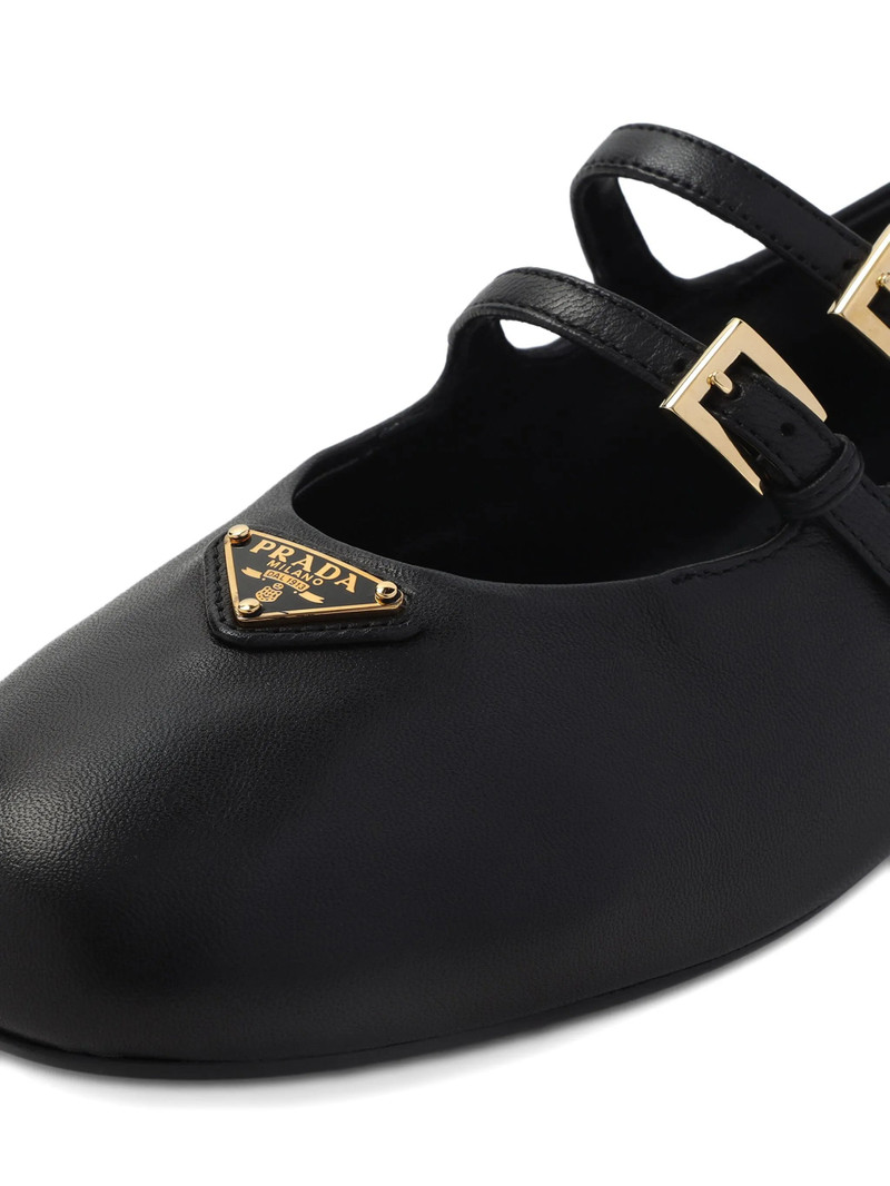 Prada Double-buckle Leather Ballet Flats 3