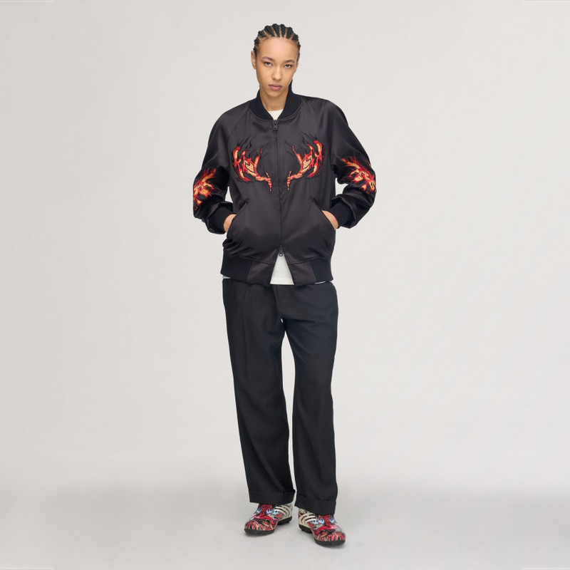 Y-3 EMBROIDERED GRAPHIC SATIN SOUVENIR JACKET 6