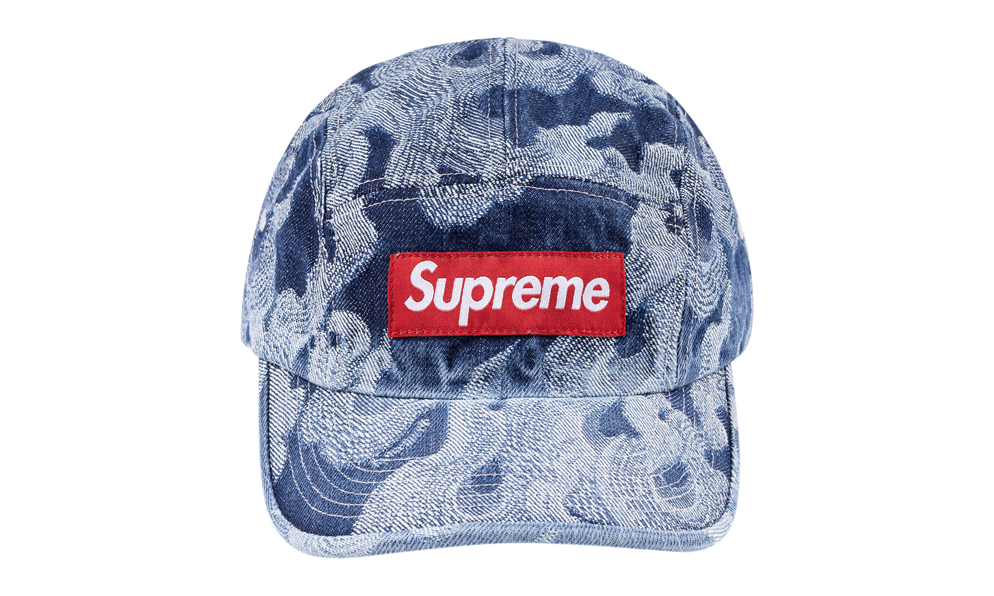 【美品】SUPREME Flames Jacquard Denim Cap Supreme Flames Jacquard Denim Camp Cap (SS23) - $48