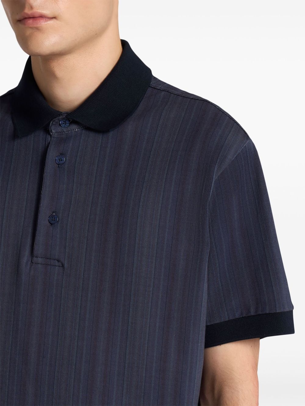 striped polo shirt - 4