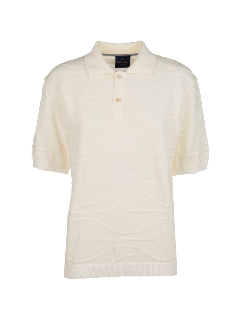 textured-knit polo shirt 1