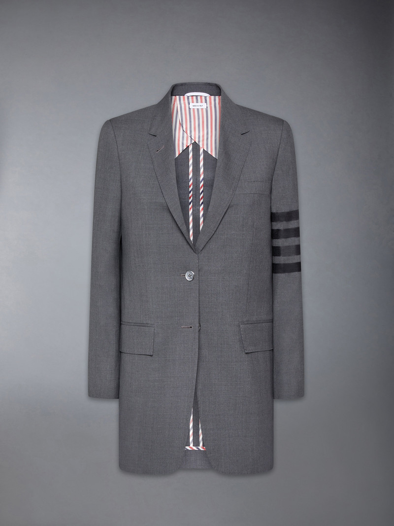 PLAIN WEAVE 4-BAR ELONGATED CLASSIC SPORT COAT - 1