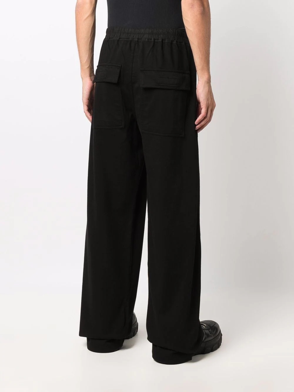 wide-leg drawstring trousers - 4