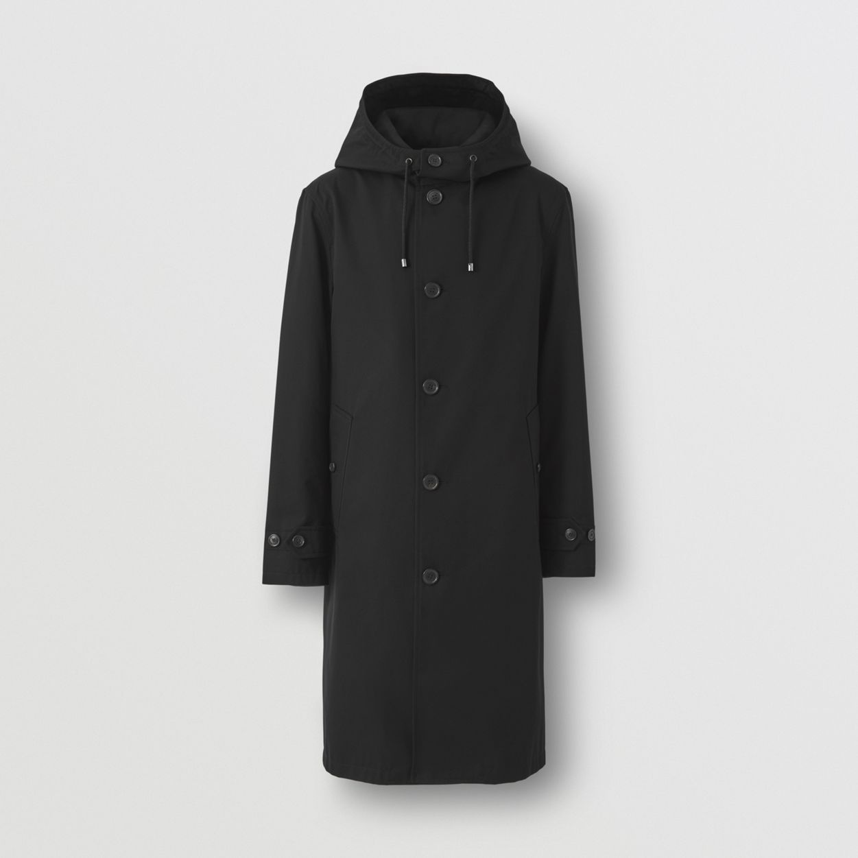 Cotton Gabardine Hooded Car Coat - 4