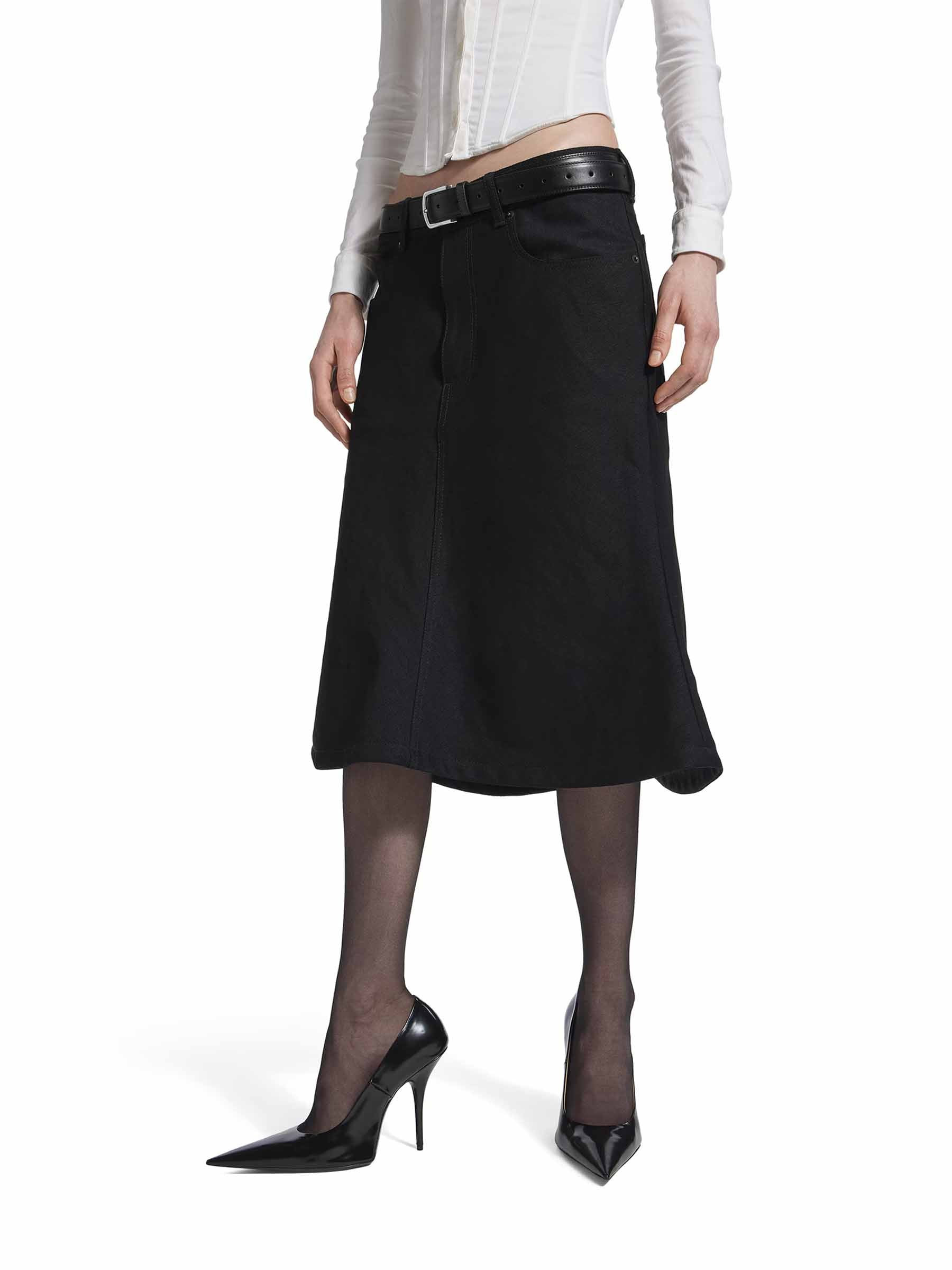 MIDI GODET SKIRT - 2