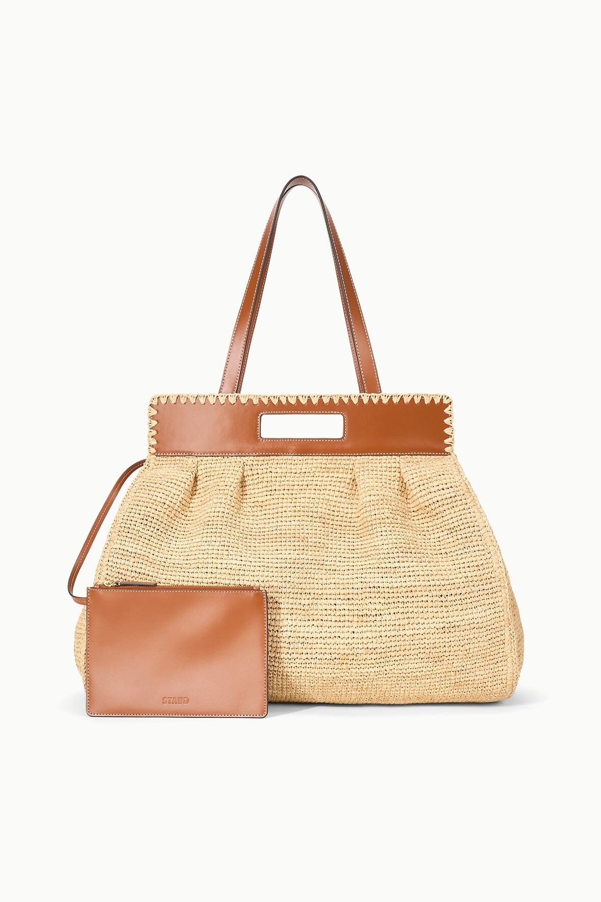 STAUD RUE TOTE BAG NATURAL TAN - 3