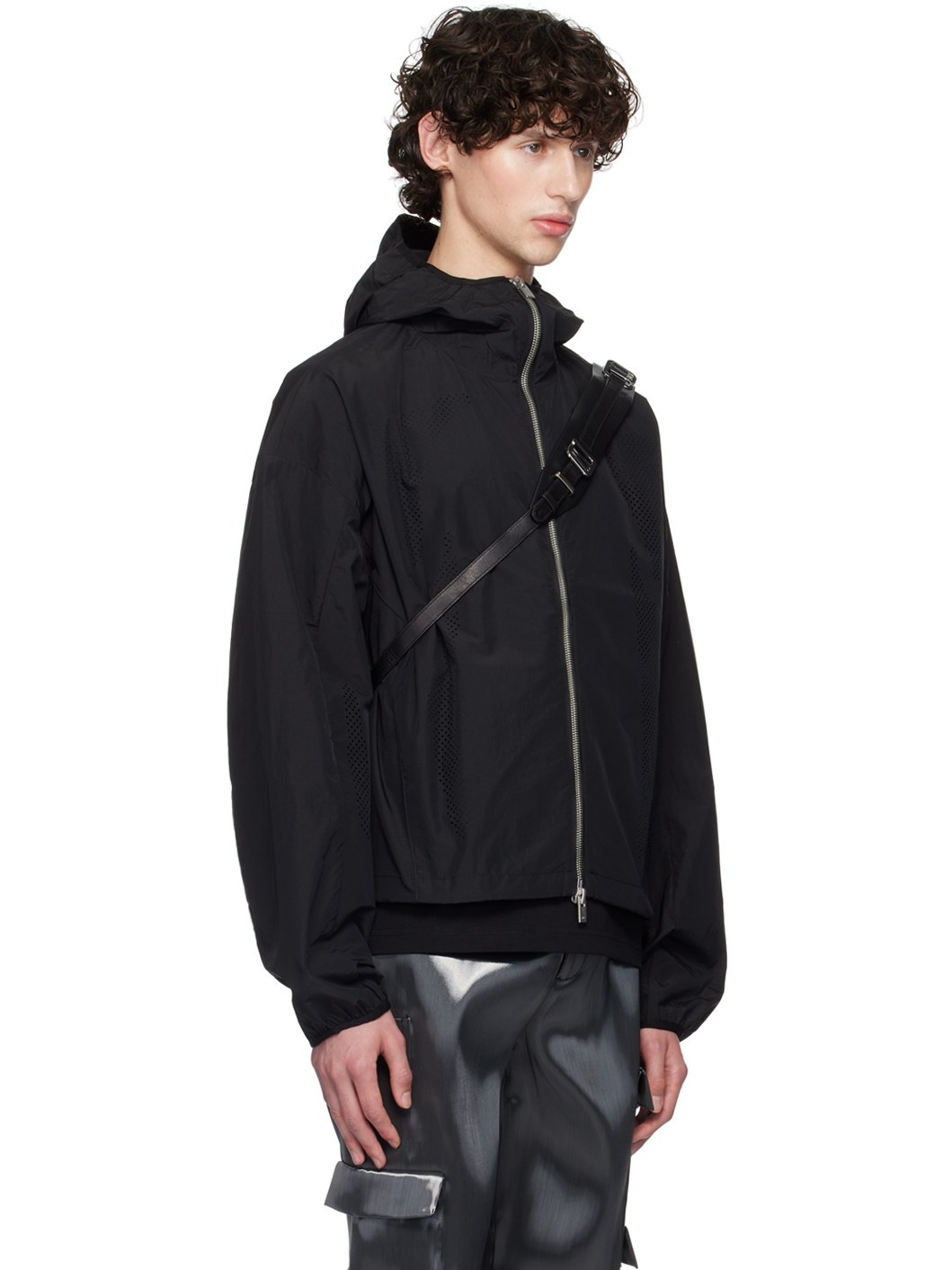 Black Windbreaker Jacket - 2