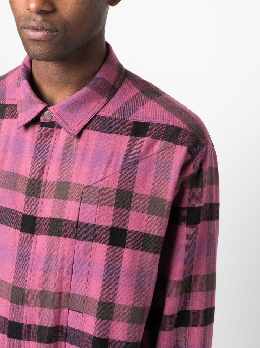 plaid-check print shirt - 5