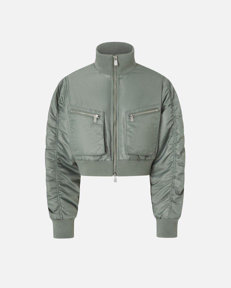 SHORT TECHNICAL SATIN BOMBER JACKET 1