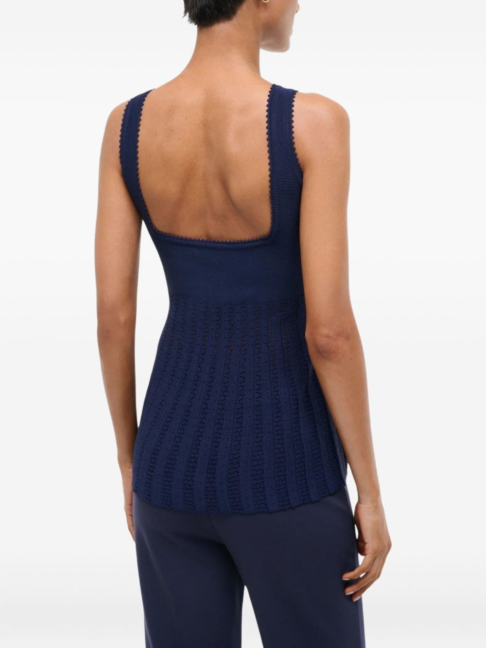 square-neck pleated top - 4