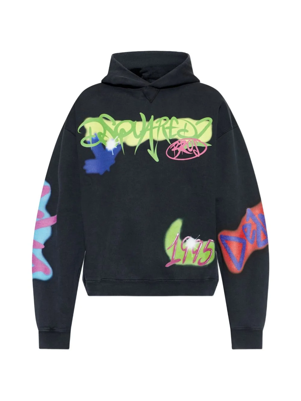 graffiti-print hoodie - 1