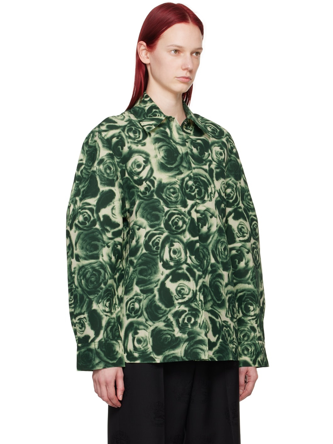 Green Printed Shirt - 2