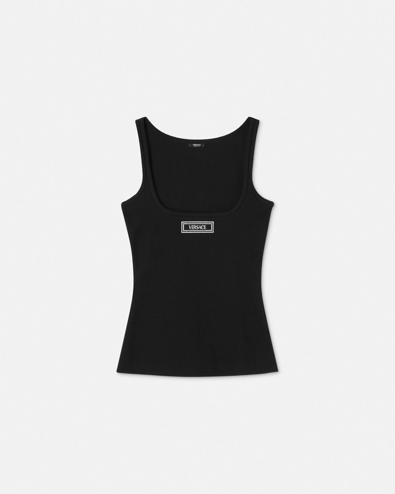 90s Vintage Logo Ribbed Tank Top - 1