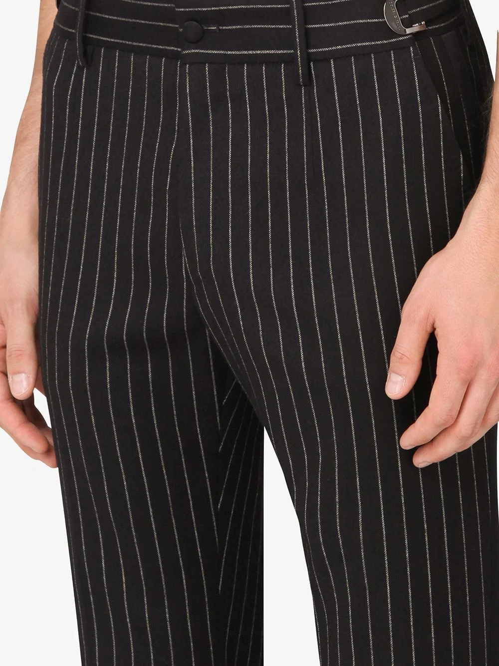 pinstripe wool trousers - 5