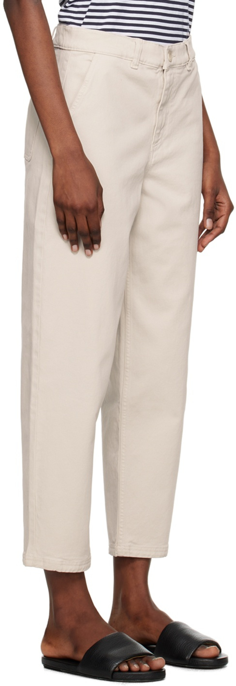 Sunspel Beige Tapered Trousers outlook