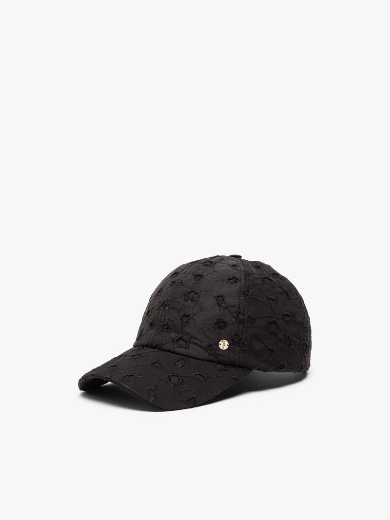 STORMIE BLACK EMBROIDERED BASEBALL CAP 1