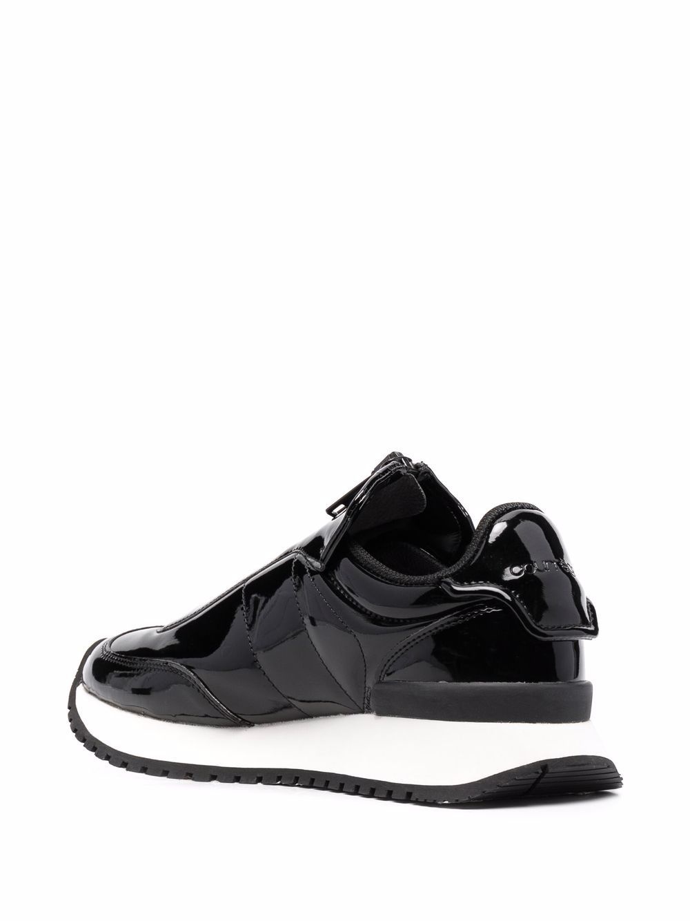 high-shine finish sneakers - 3