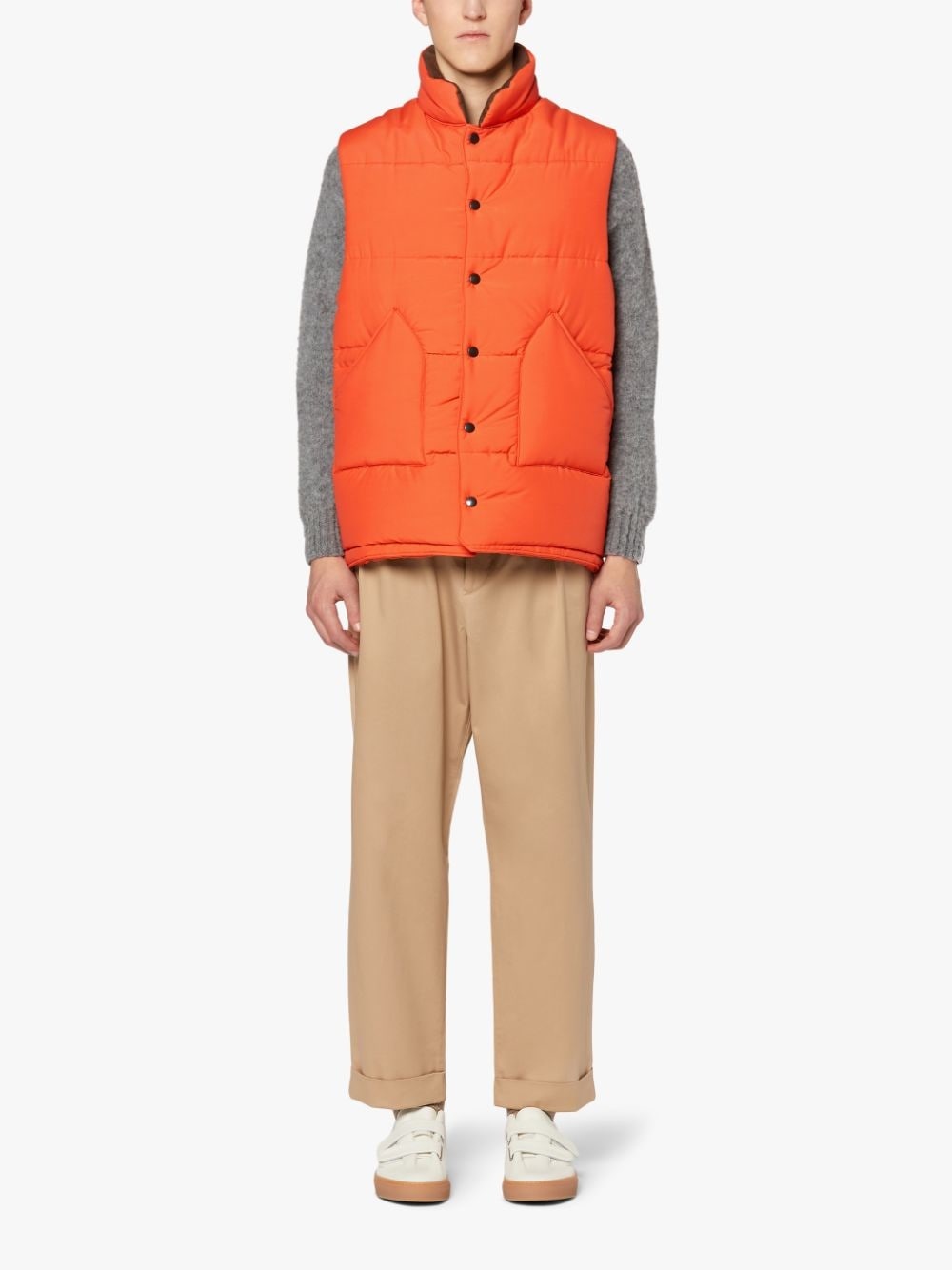 OSAKA ORANGE RAIN SYSTEM WOOL & NYLON BLEND GILET | GQF-304 - 2