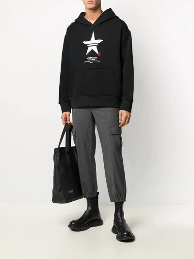 Neil Barrett hand-painted Sports Star print hoodie outlook