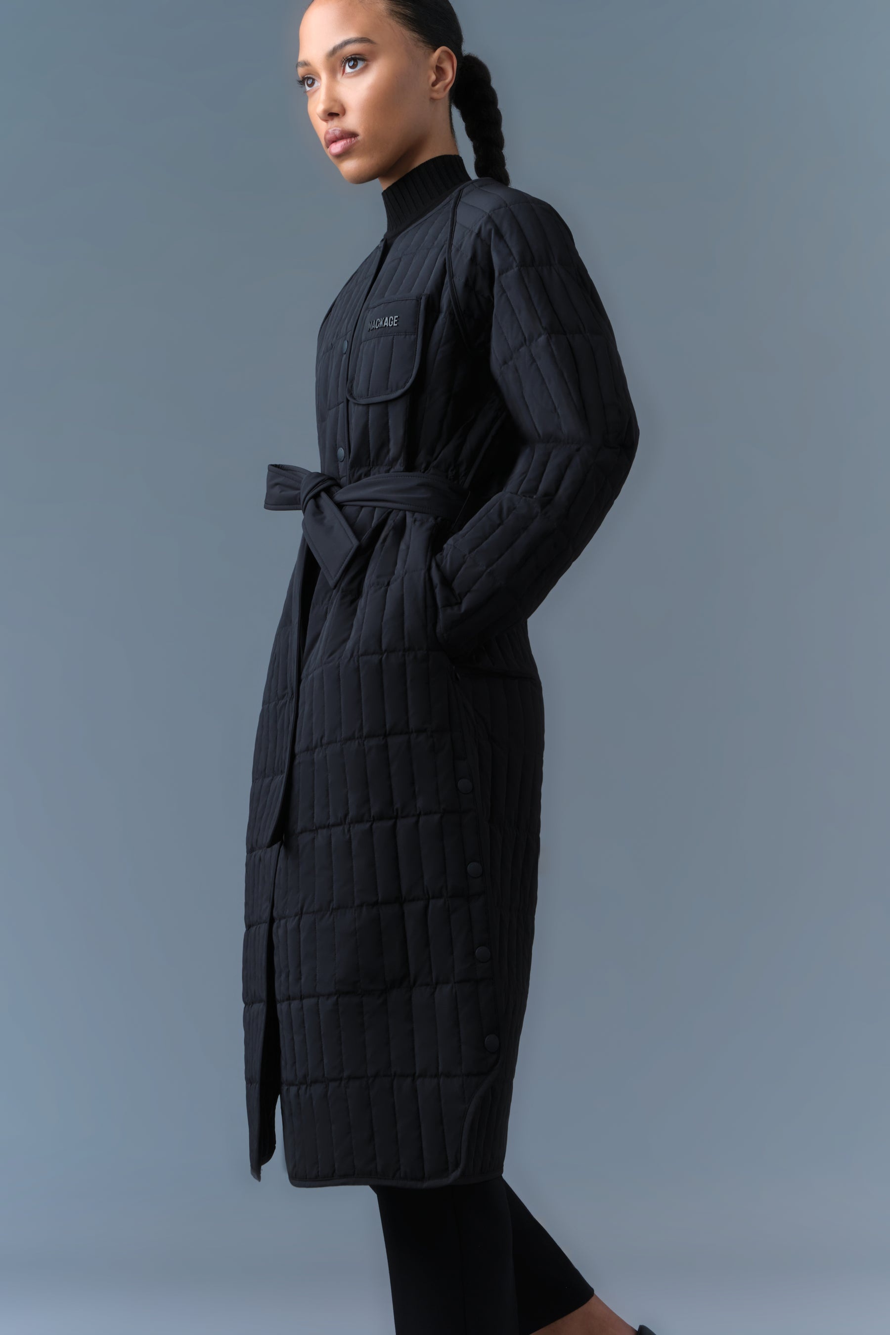 SONJA Light Down Vertical Quilted Coat - 5