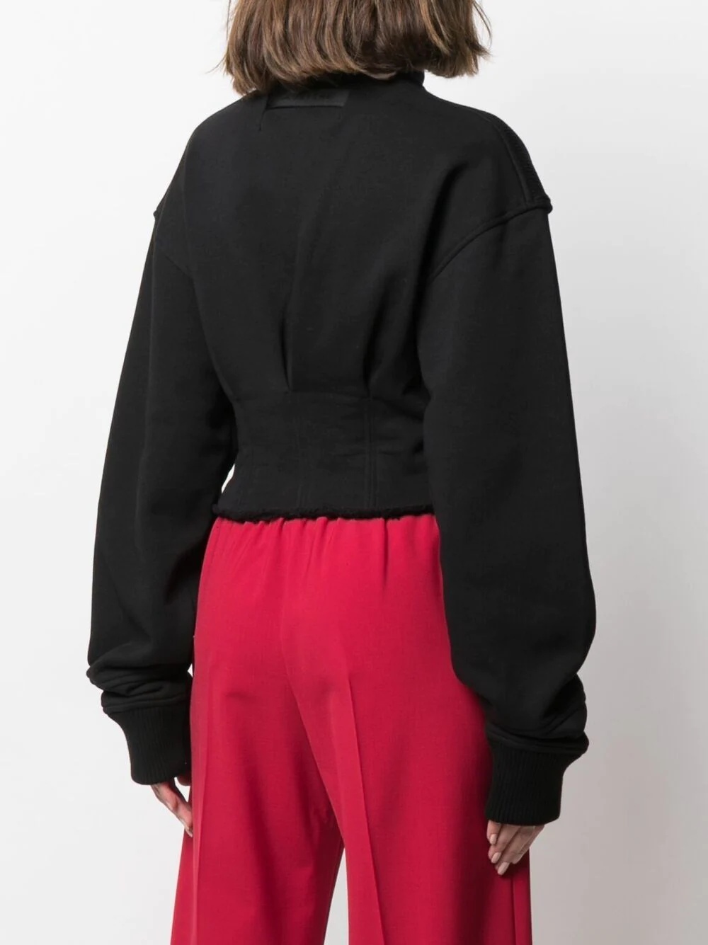 cropped zip-front sweatshirt - 4