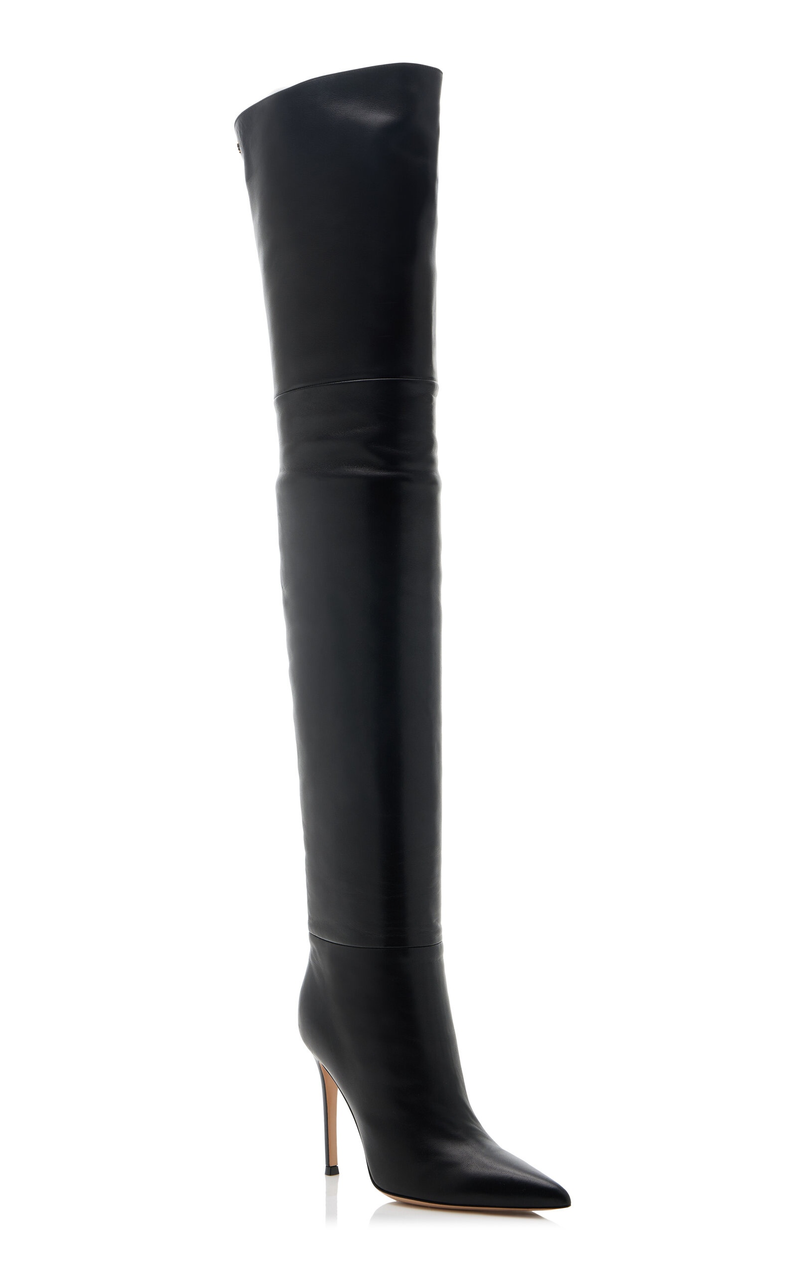 Gianvito Rossi Leather Over-The-Knee Boots black