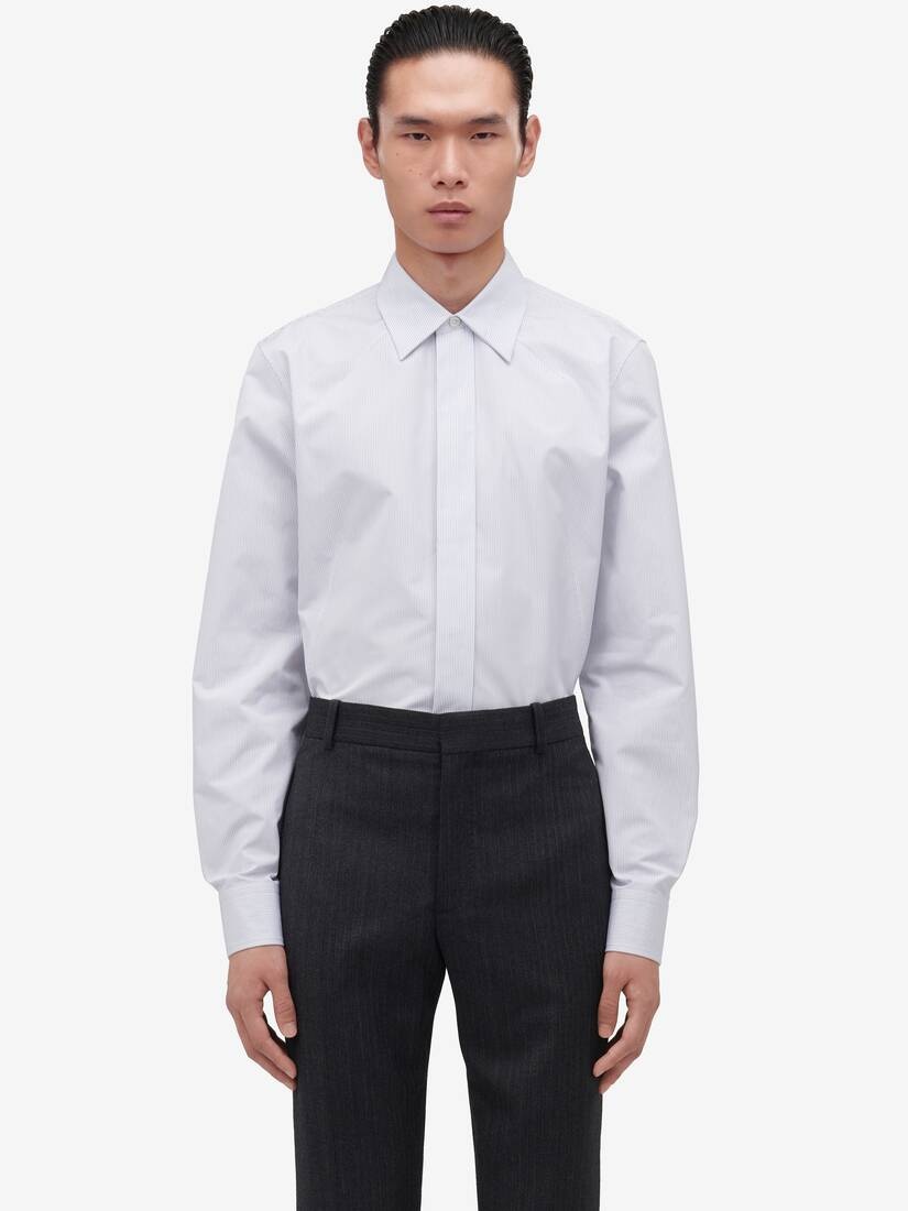 Men's Tailored Cigarette Trousers in Charcoal - 5