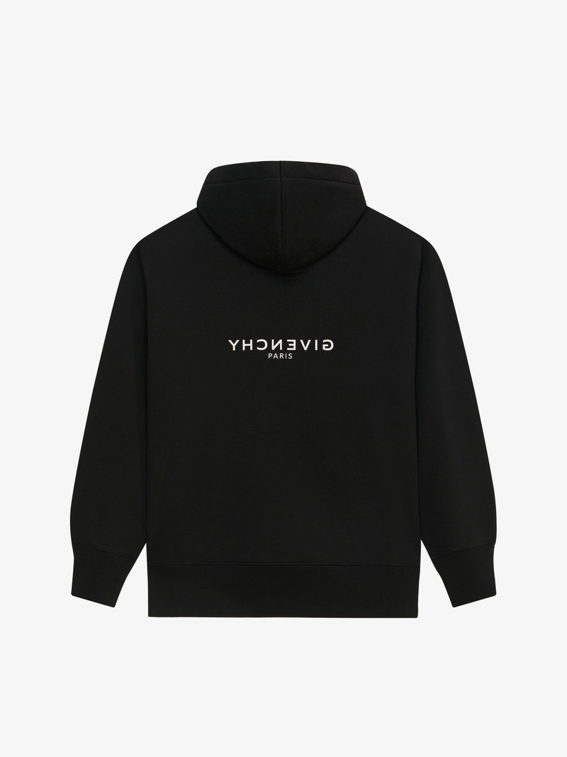 Givenchy GIVENCHY REVERSE SLIM FIT HOODIE IN FLEECE outlook