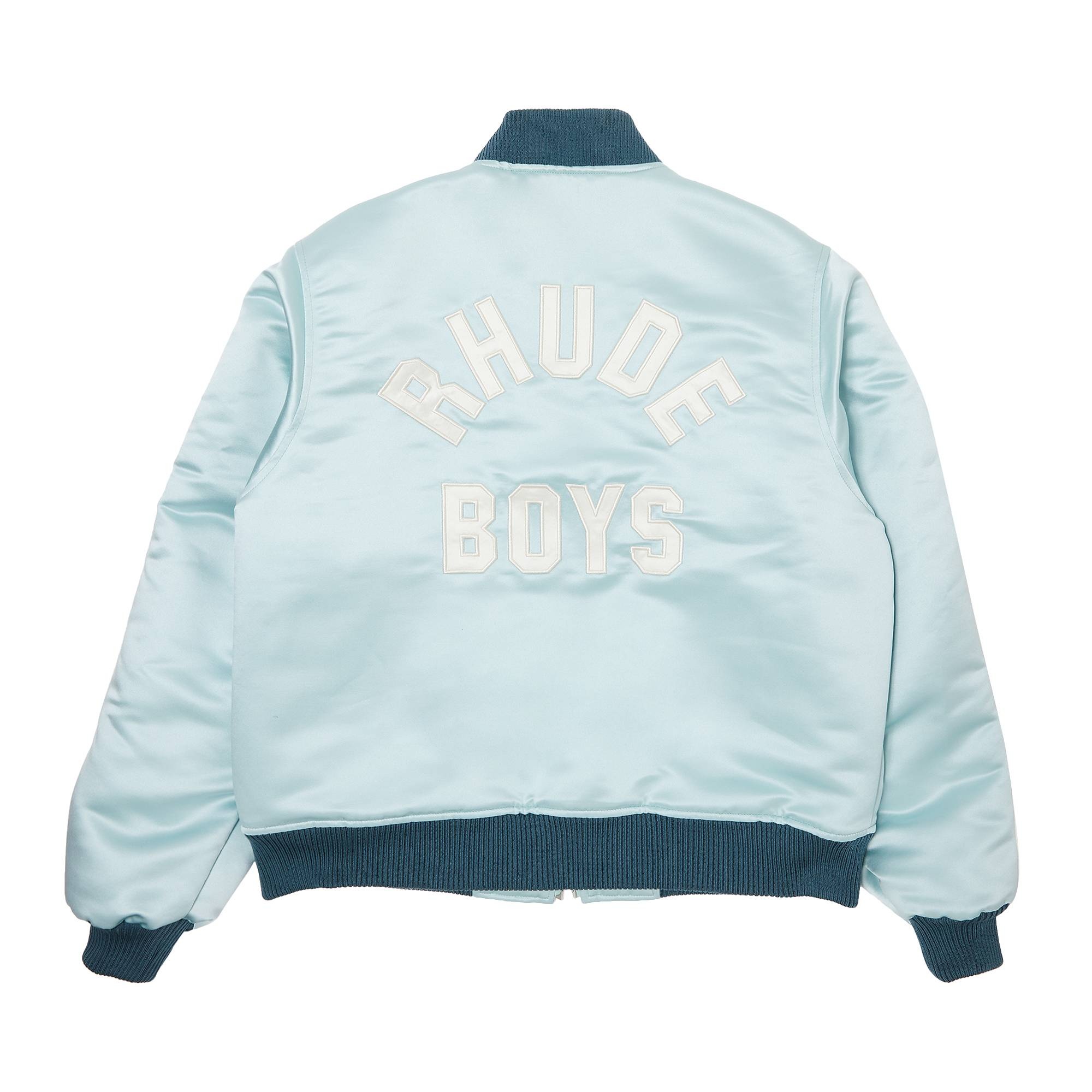 Rhude Boys 02 Satin Bomber 'Mint/Cream' - 2