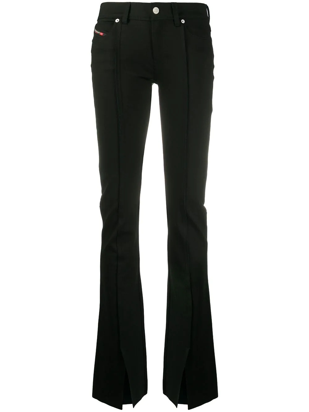 front slit flared trousers - 1