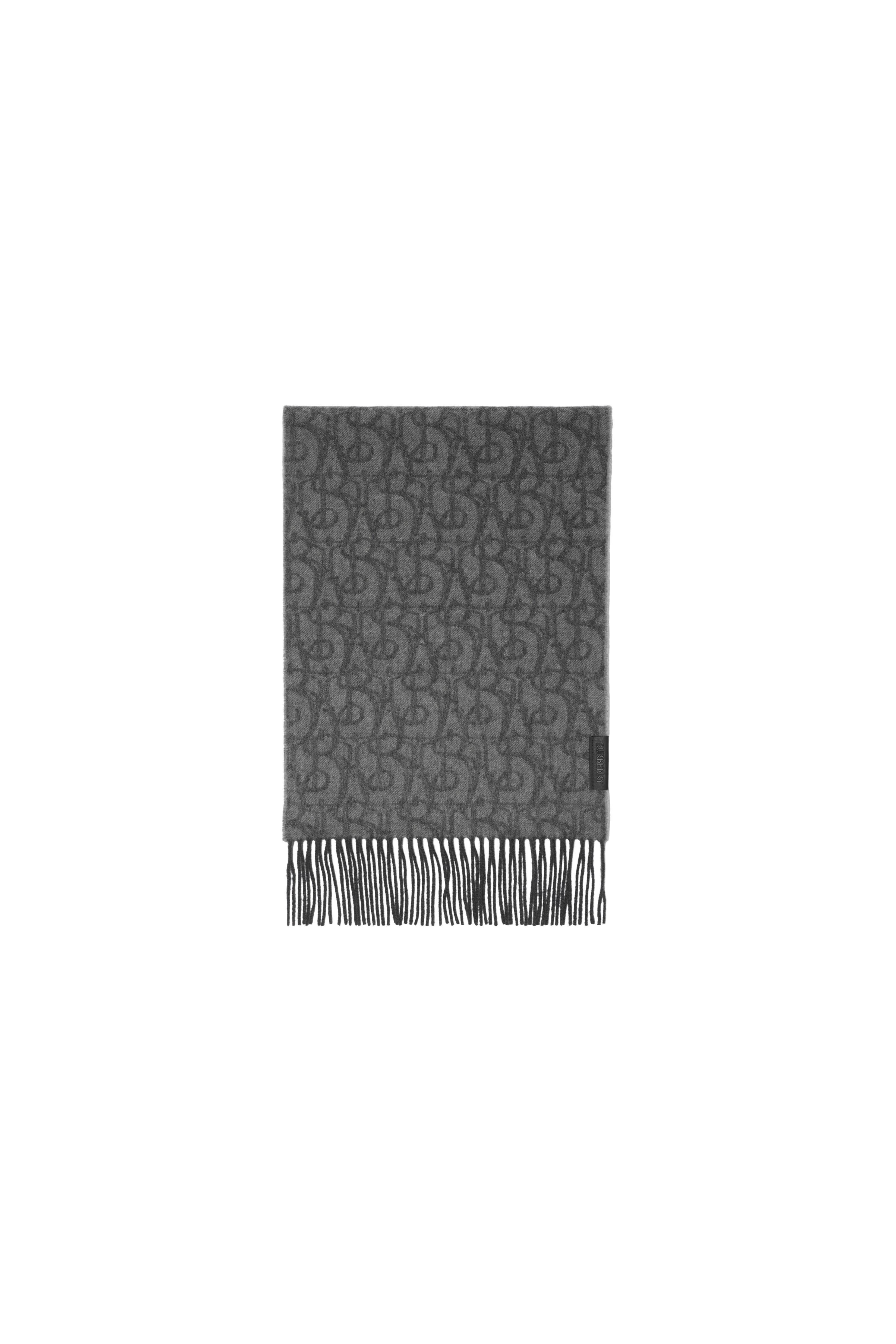 burberry B Charm Cashmere Scarf in Iron Grey at Nordstrom - 4