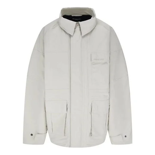 Balenciaga Technical Ripstop Parka Jacket 'Beige' 663039TKO319710 - 1