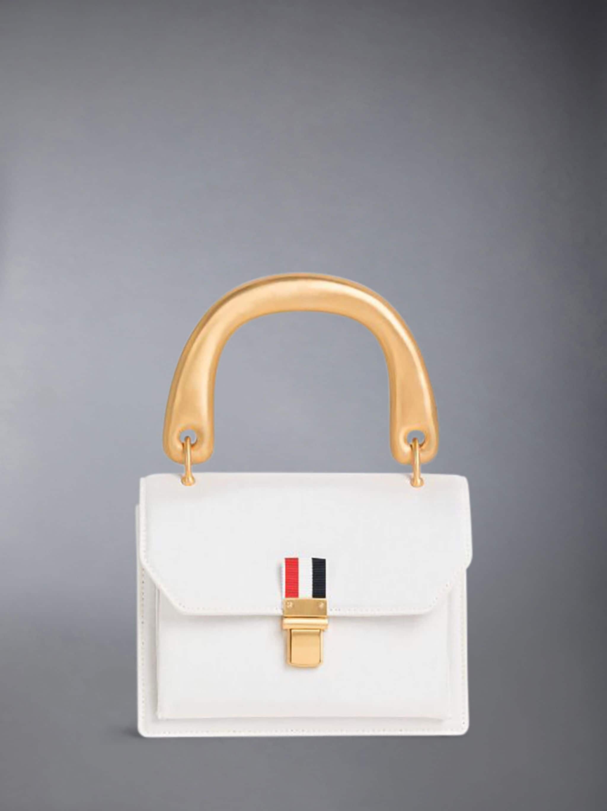Taffeta Metal Handle Mini School Bag - 1
