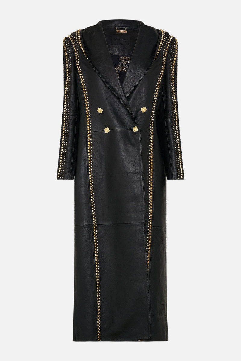 LONG LEATHER COAT WITH HOOD 1