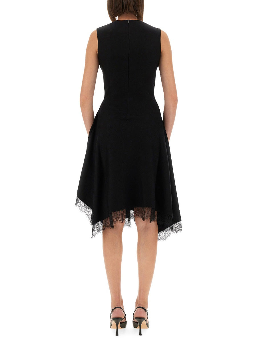 Alexander Mcqueen Women Asymmetrical Dress With Lace Detailing - 3