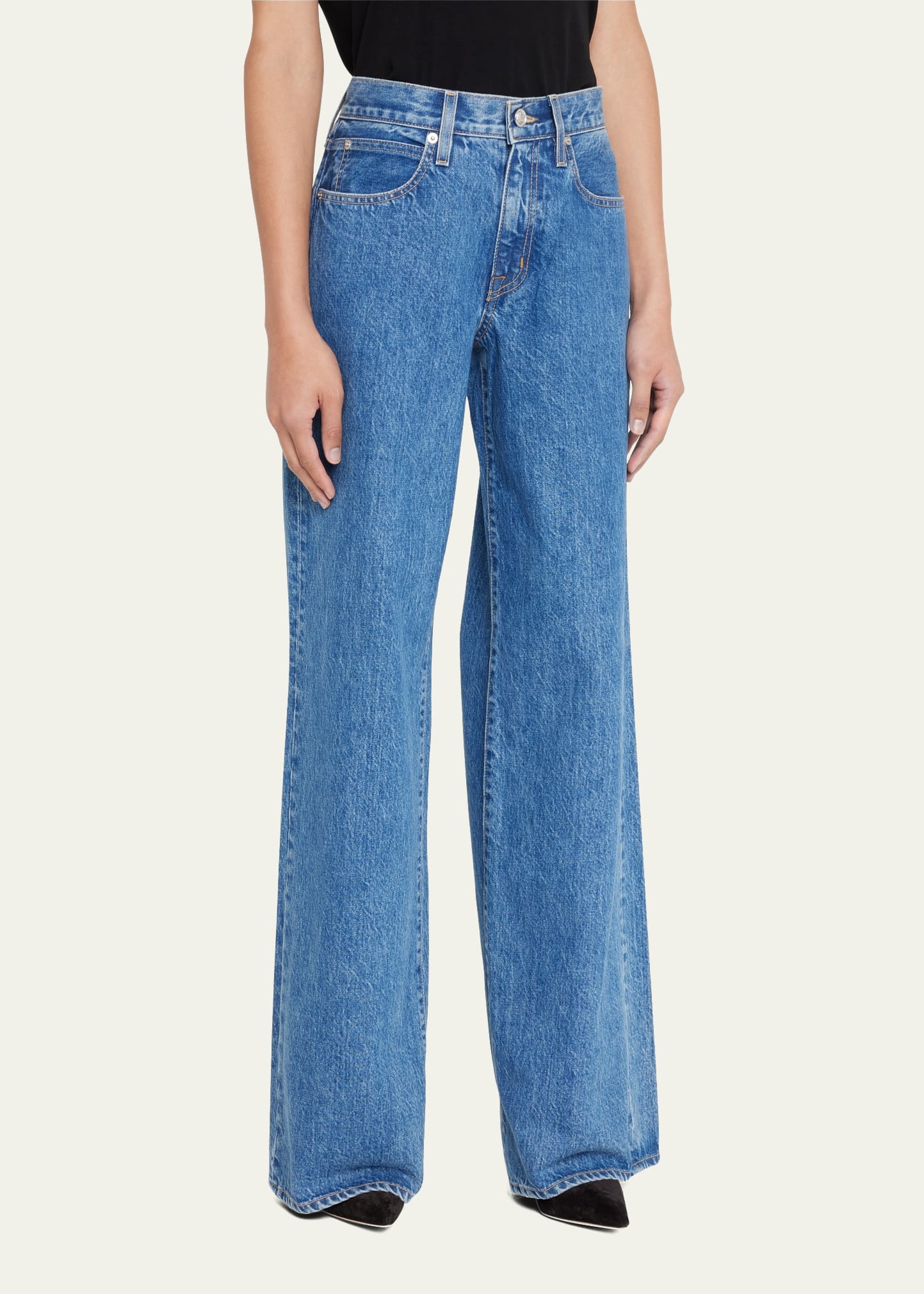 Mica Low-Rise Wide Relaxed Jeans - 4