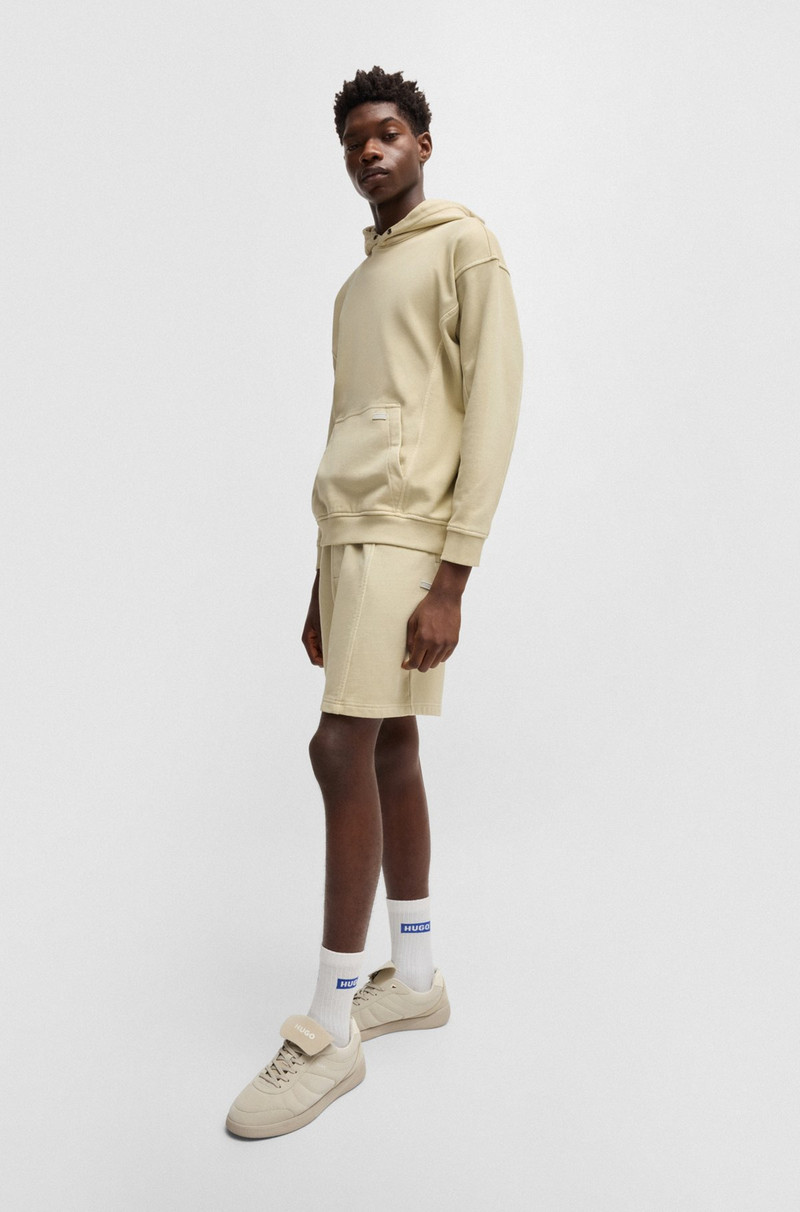 HUGO COTTON-TERRY HOODIE WITH VINTAGE EYELETS outlook