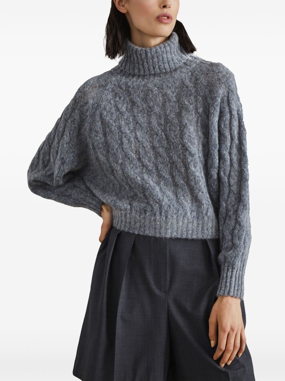 Wool turtle-neck jumper - 3