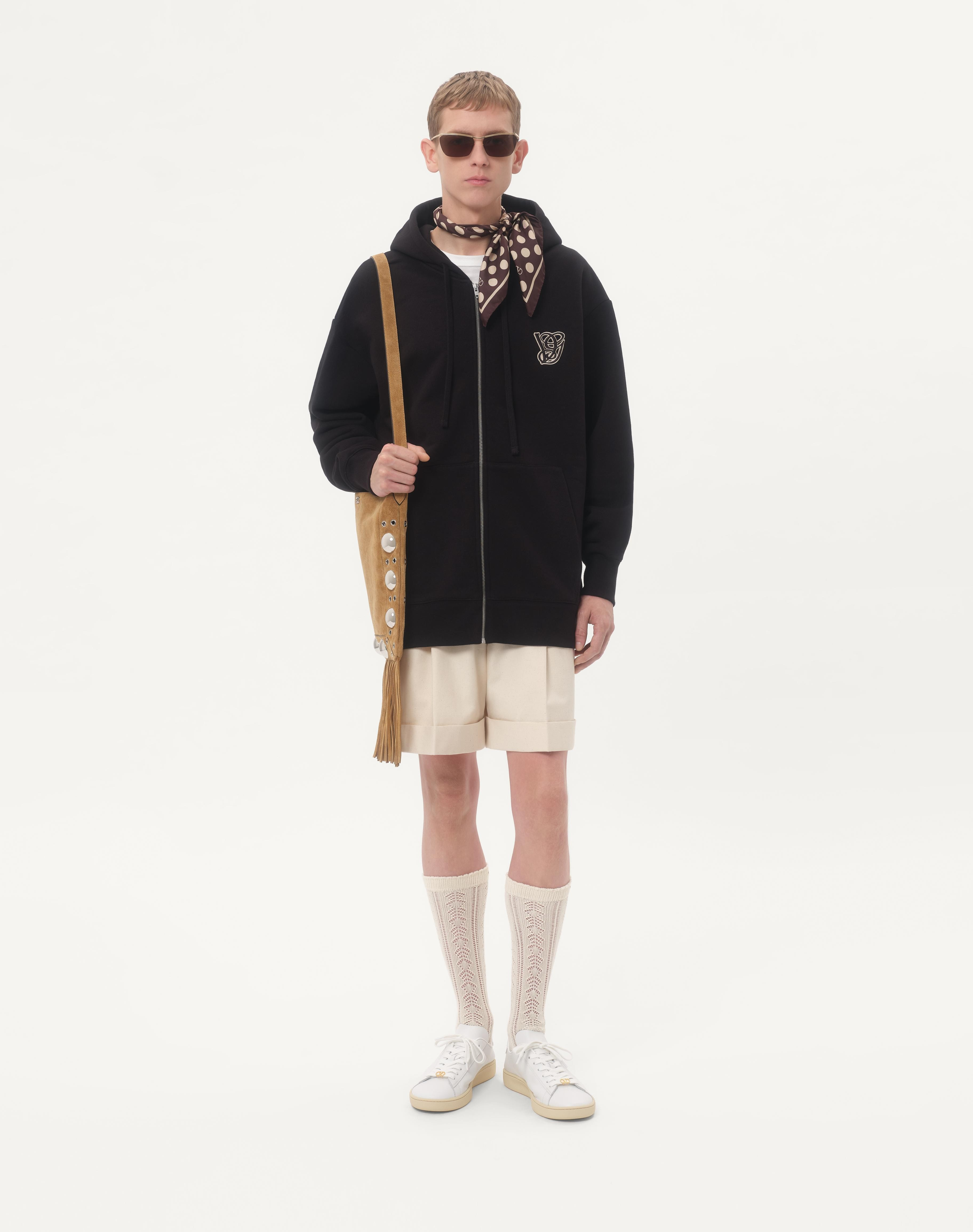 COTTON HOODED SWEATSHIRT WITH VG PATCH - 2