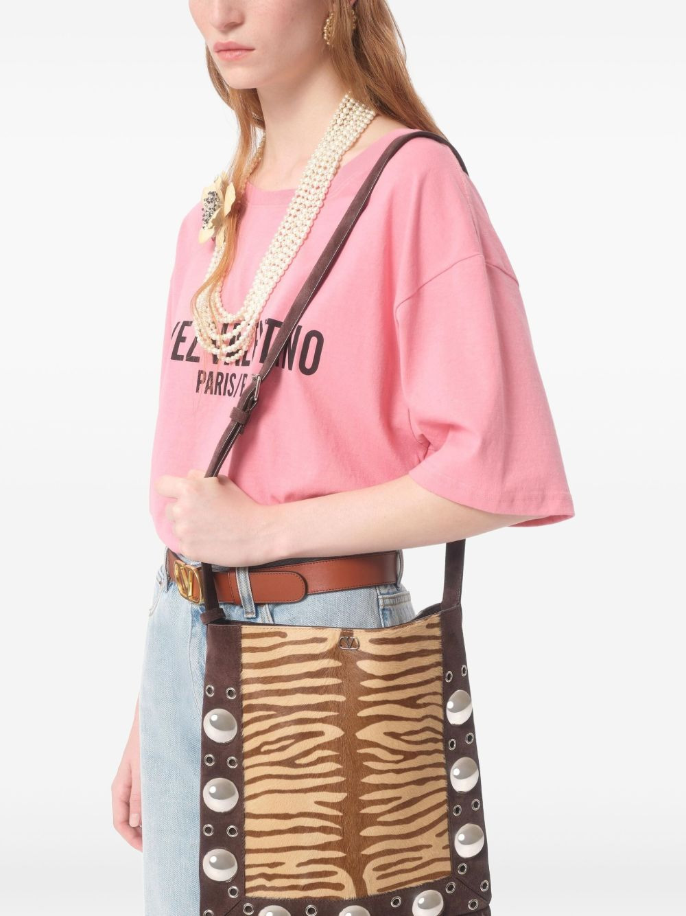 Chez Valentino-print T-shirt - 6