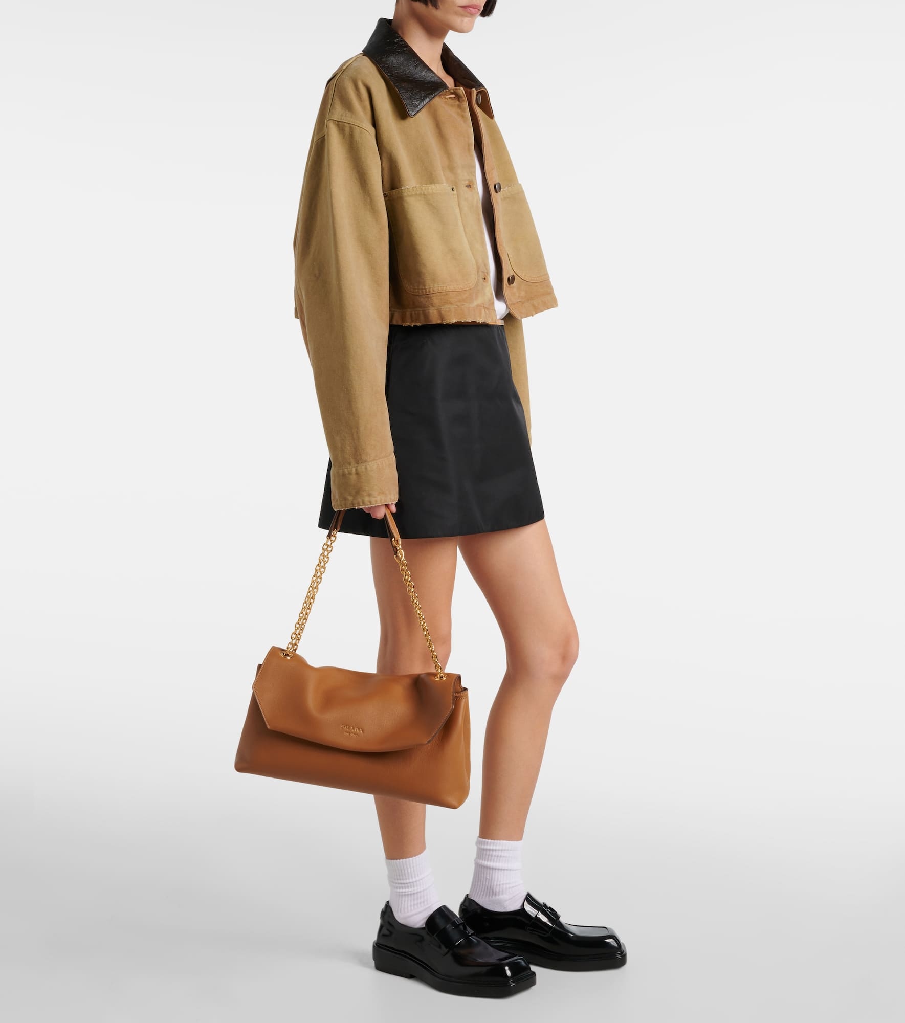 Medium leather shoulder bag - 5