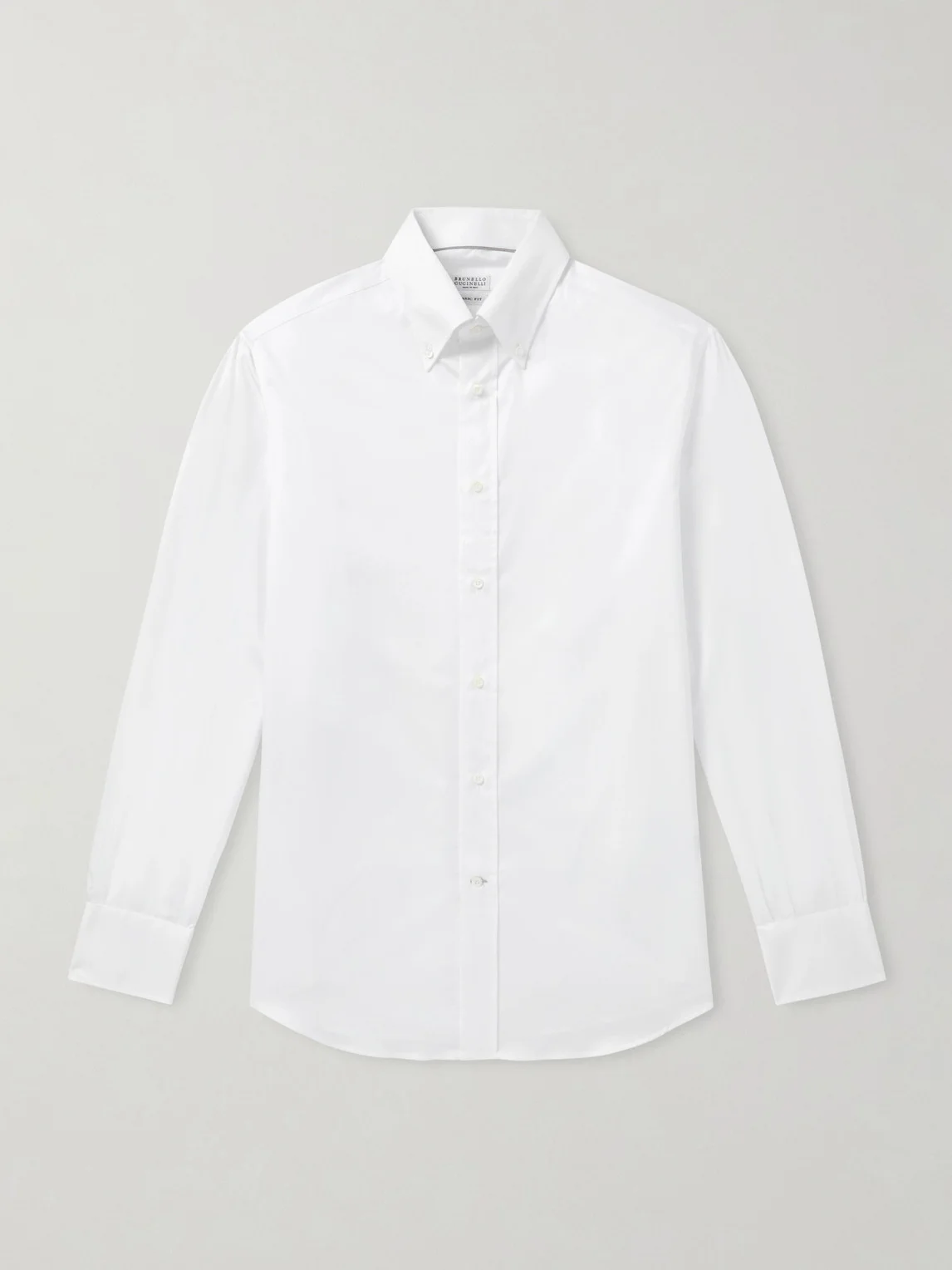 Button-Down Collar Cotton Shirt - 1
