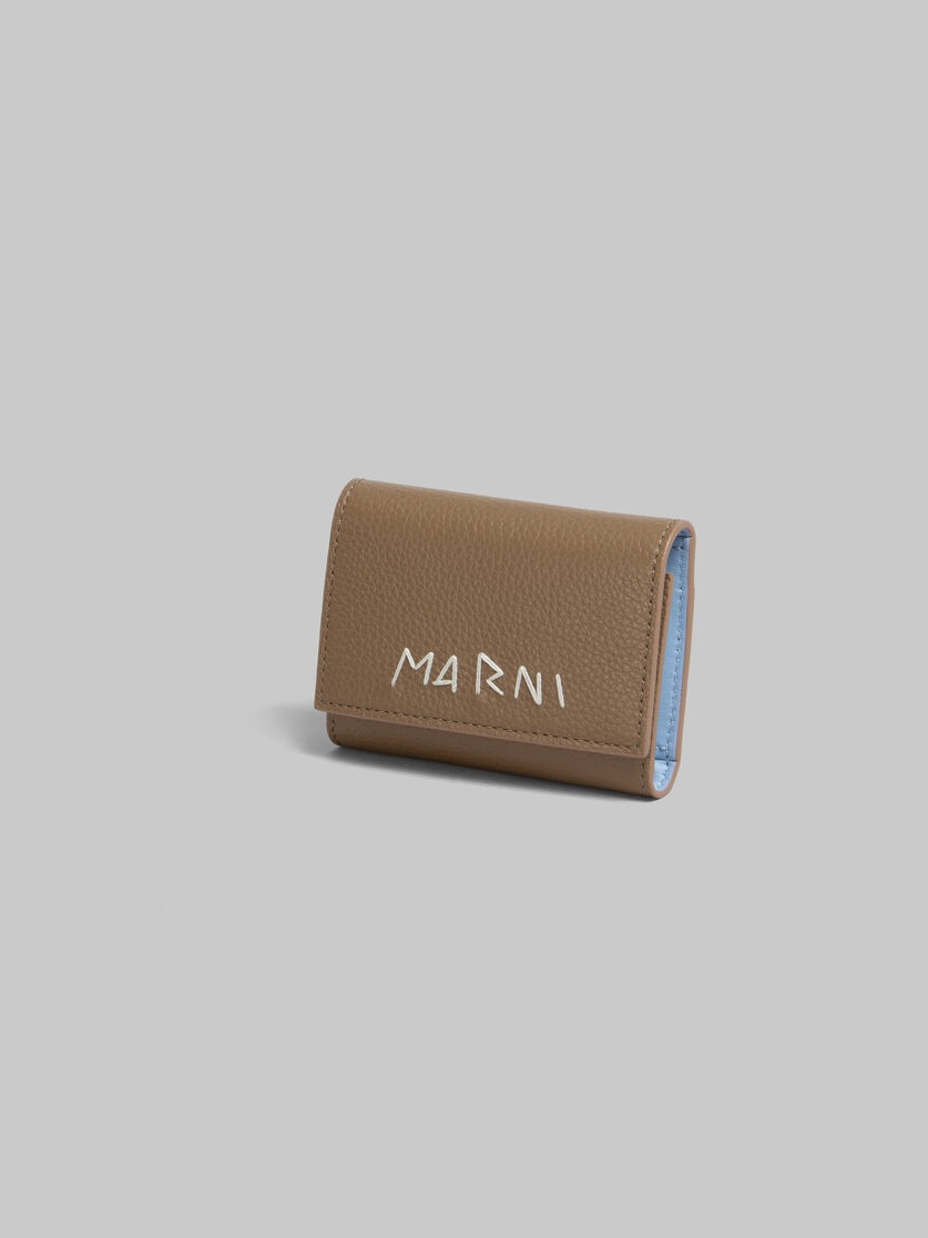 BROWN LEATHER KEY HOLDER WITH MARNI MENDING - 4